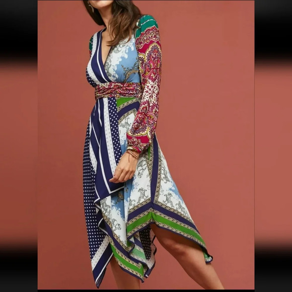 Anthropologie Istanbul Wrap Dress by Moulinette Soeurs - Picture 2 of 11